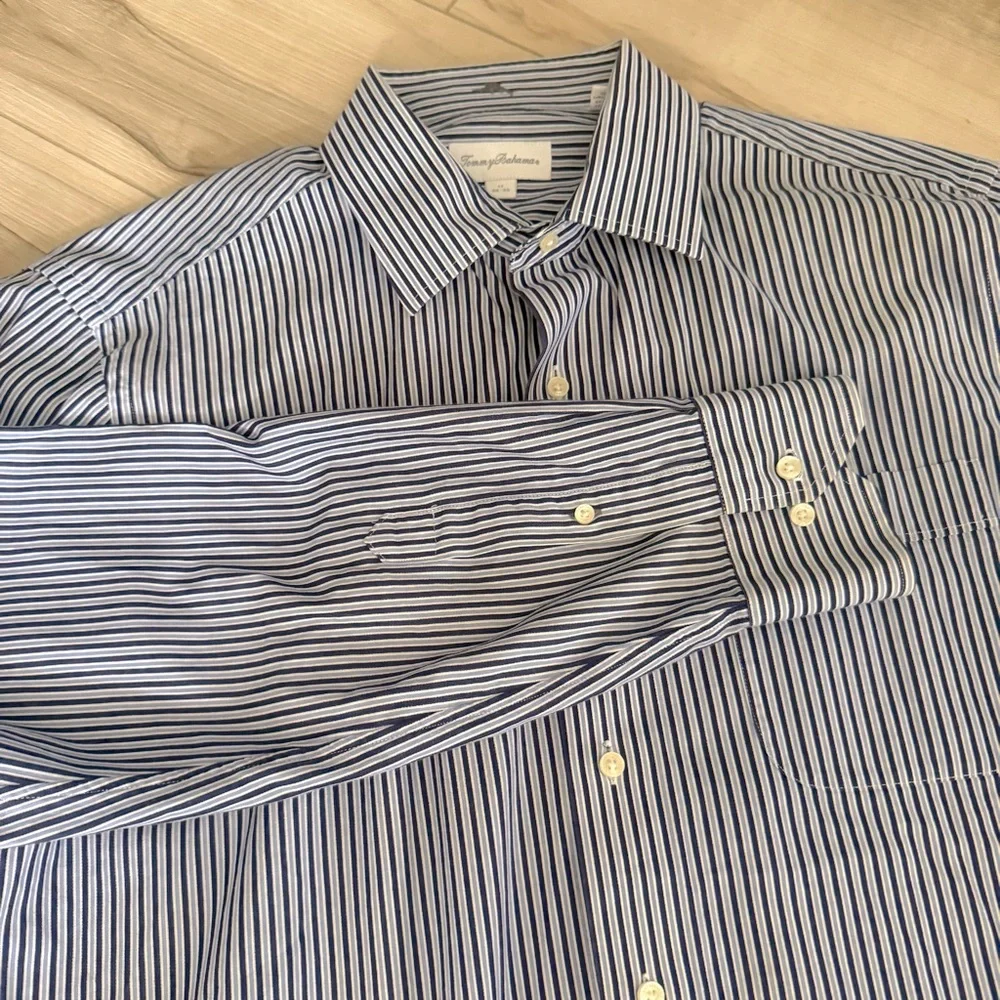 J.Crew Blue Stripe Classic cotton Shirt Size 17